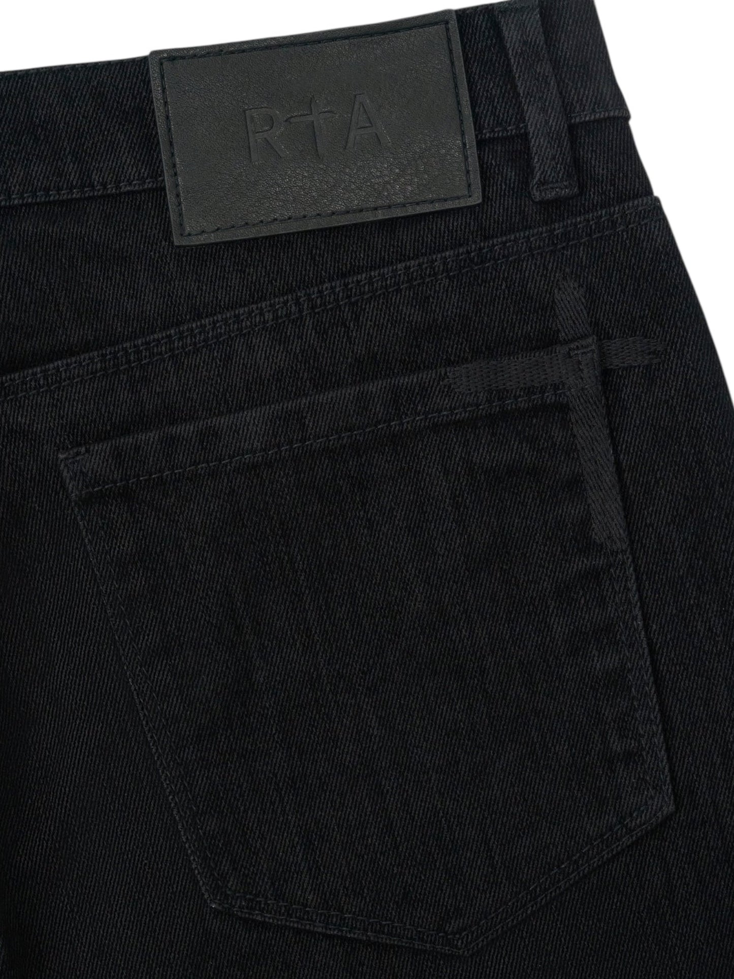 RTA Bryant Flocked Black Jeans