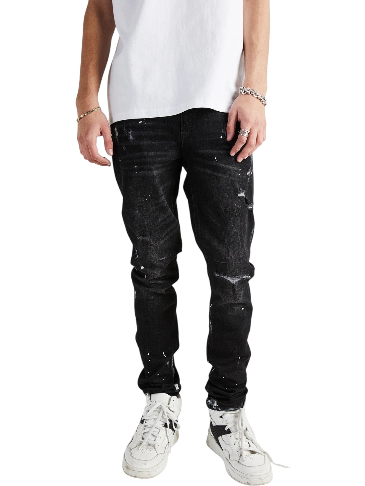 RTA Clayton Jean Distressed Charcoal Paint Black - Probus