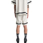 Rta Clyde Elasticated Short White Poppy