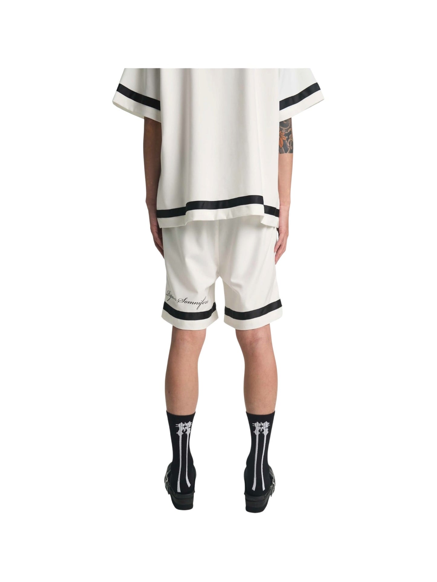 Rta Clyde Elasticated Short White Poppy