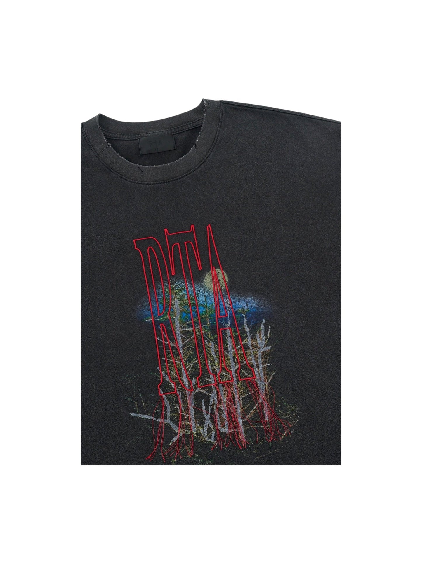 Rta Colin Oversized Short Sleeve Tee Black Forest