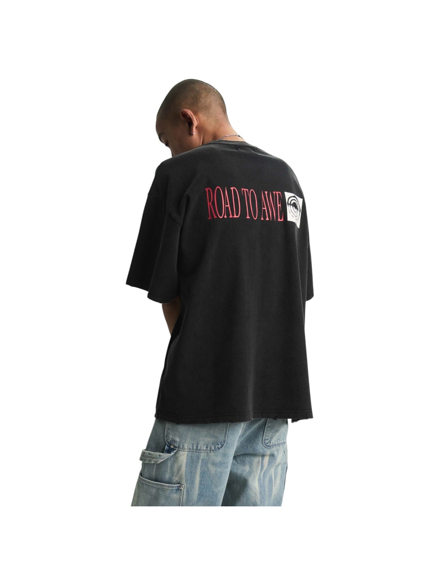 Rta Colin Oversized Short Sleeve Tee Black Forest