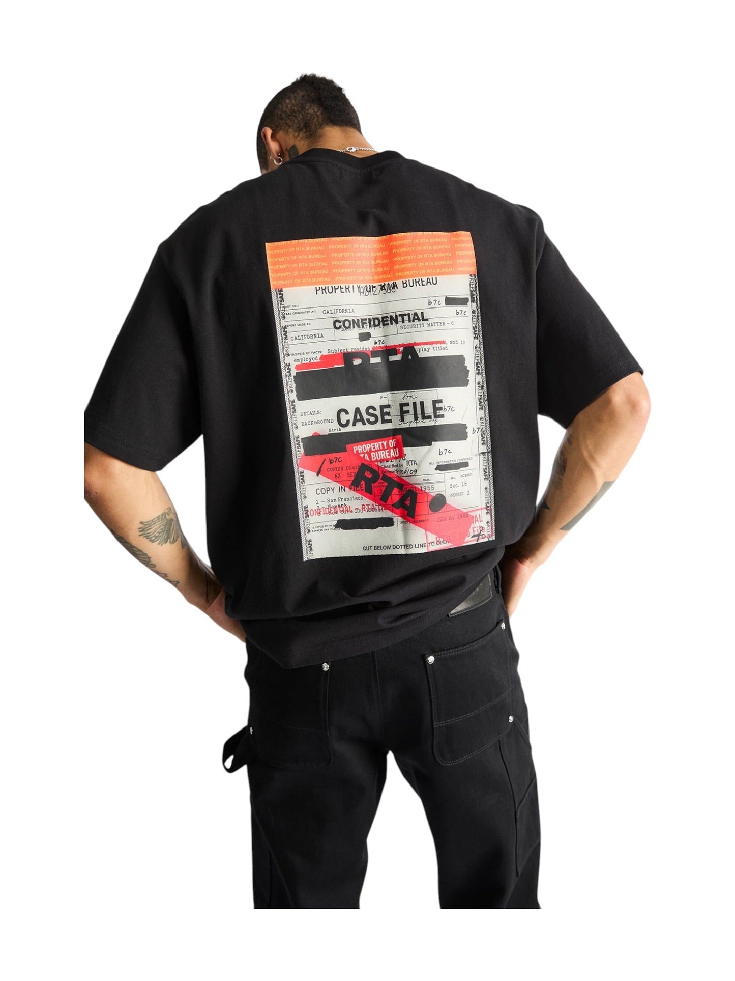 Probus Rta Colin Oversized S/s Tee | Black Case File Rta Colin Oversized S/s Tee | Black Case File BLACK