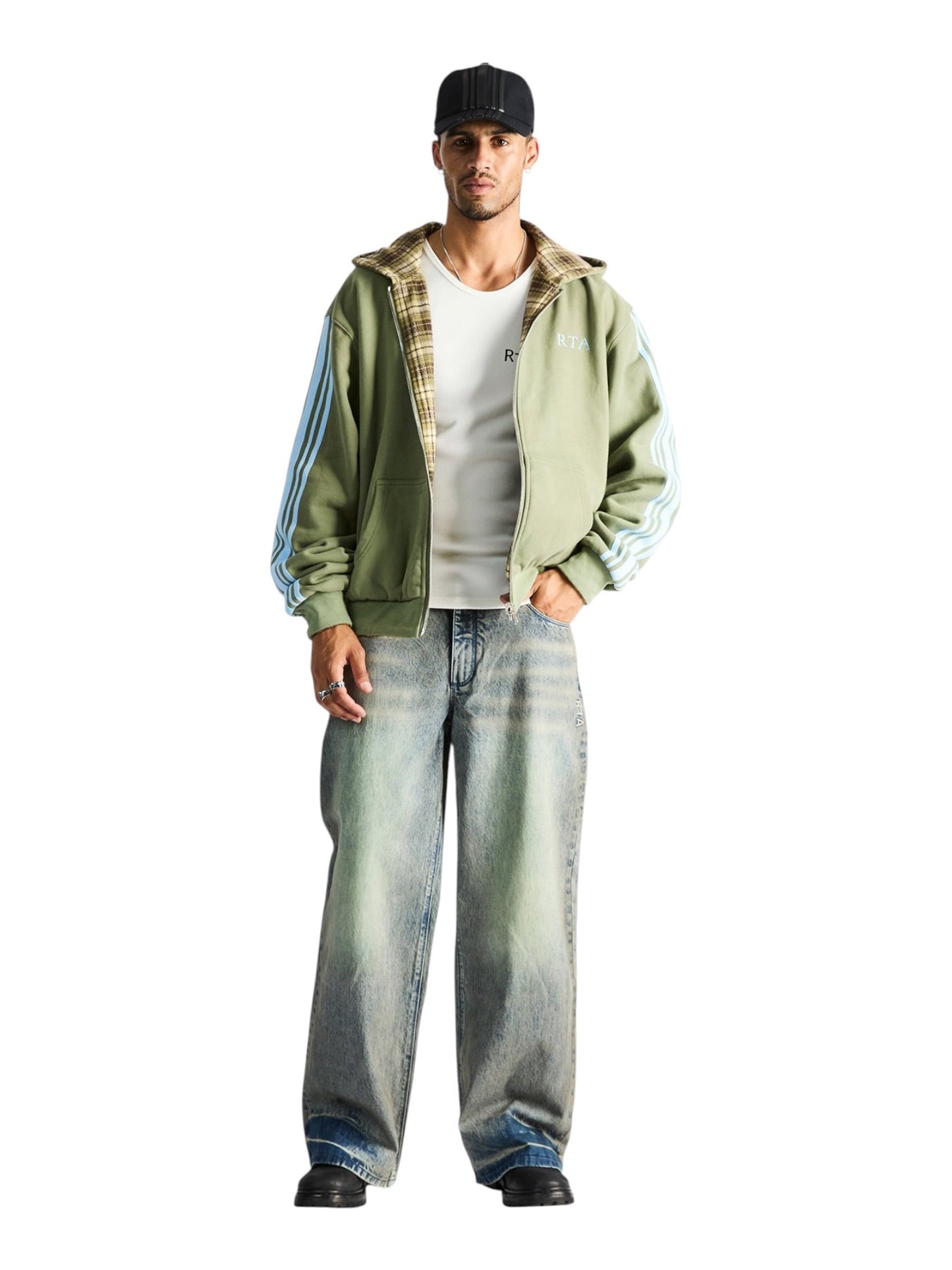Probus Rta Elen Reversible Zip Up Hoodie | Olive Plaid Combo Rta Elen Reversible Zip Up Hoodie | Olive Plaid Combo OLIVE