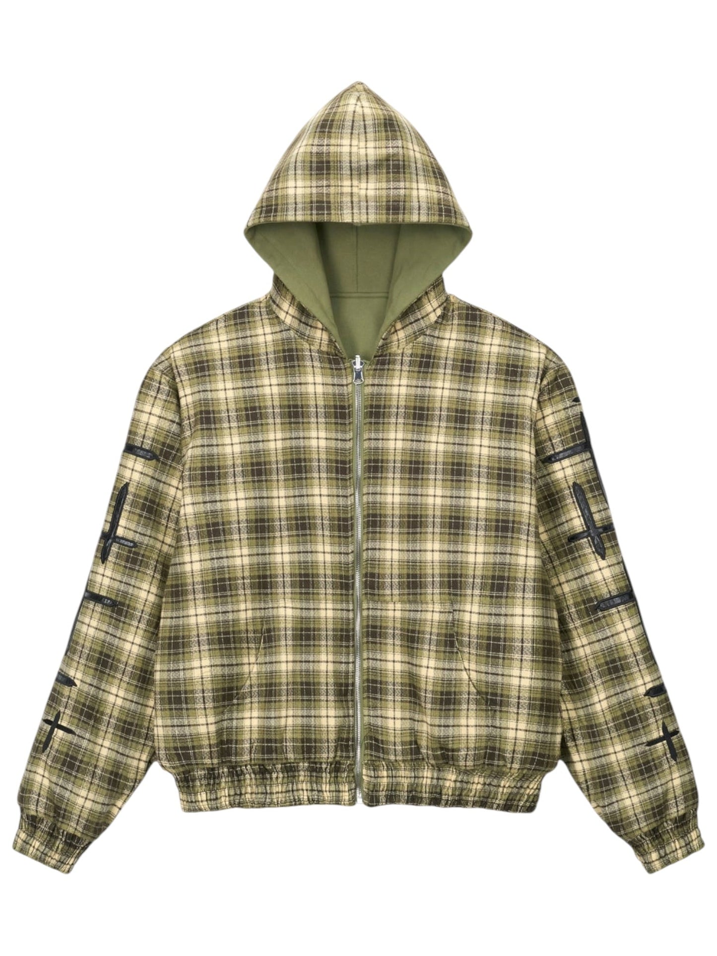Probus Rta Elen Reversible Zip Up Hoodie | Olive Plaid Combo Rta Elen Reversible Zip Up Hoodie | Olive Plaid Combo OLIVE