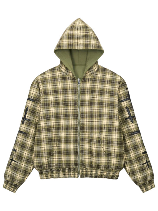 Probus Rta Elen Reversible Zip Up Hoodie | Olive Plaid Combo Rta Elen Reversible Zip Up Hoodie | Olive Plaid Combo OLIVE