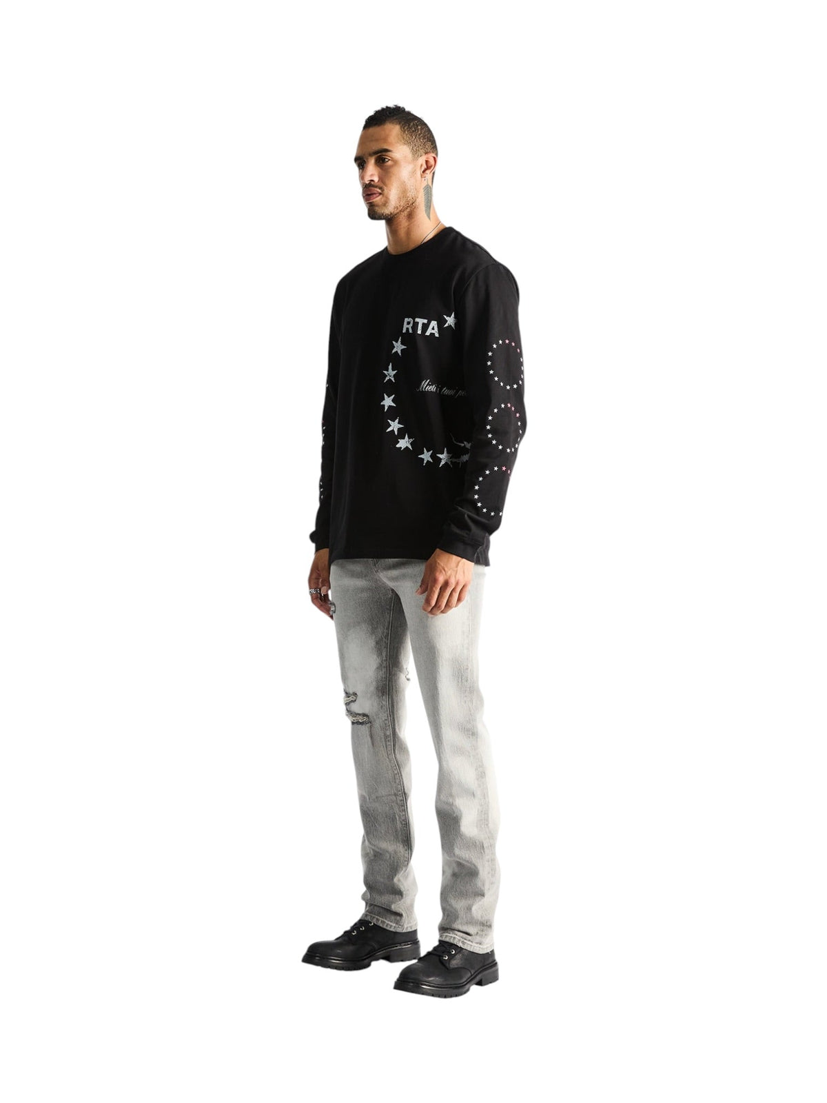 Probus Rta Lawrence Long Sleeve Tee Black Star Wire Rta Lawrence Long Sleeve Tee Black Star Wire BLACK
