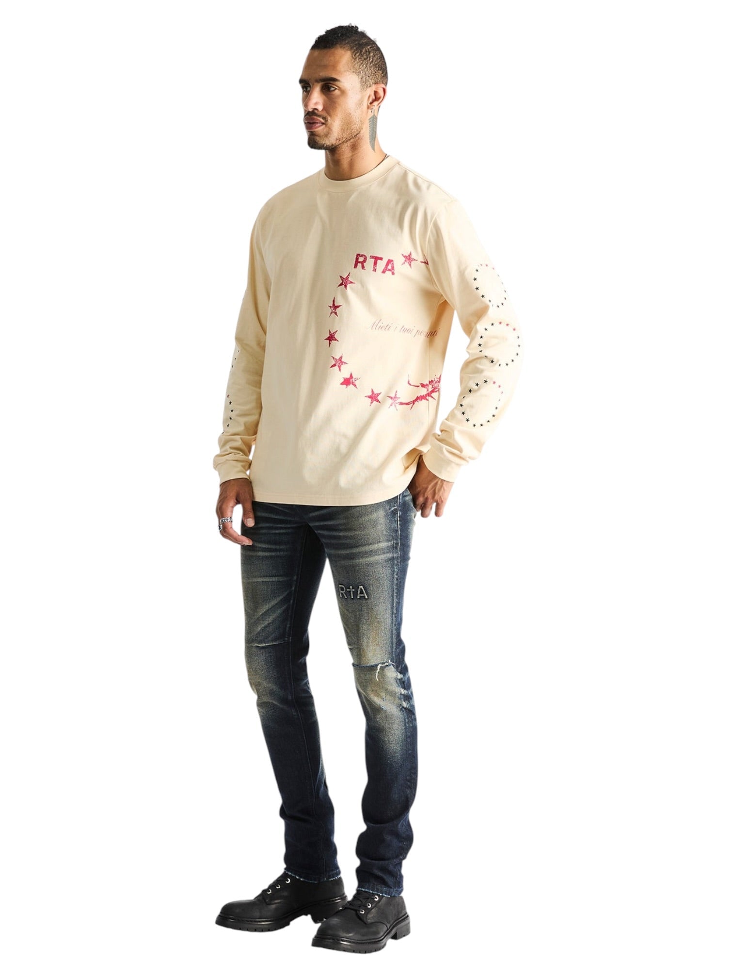 Probus Rta Lawrence Long Sleeve Tee | Bone Star Wire Rta Lawrence Long Sleeve Tee | Bone Star Wire BEIGE