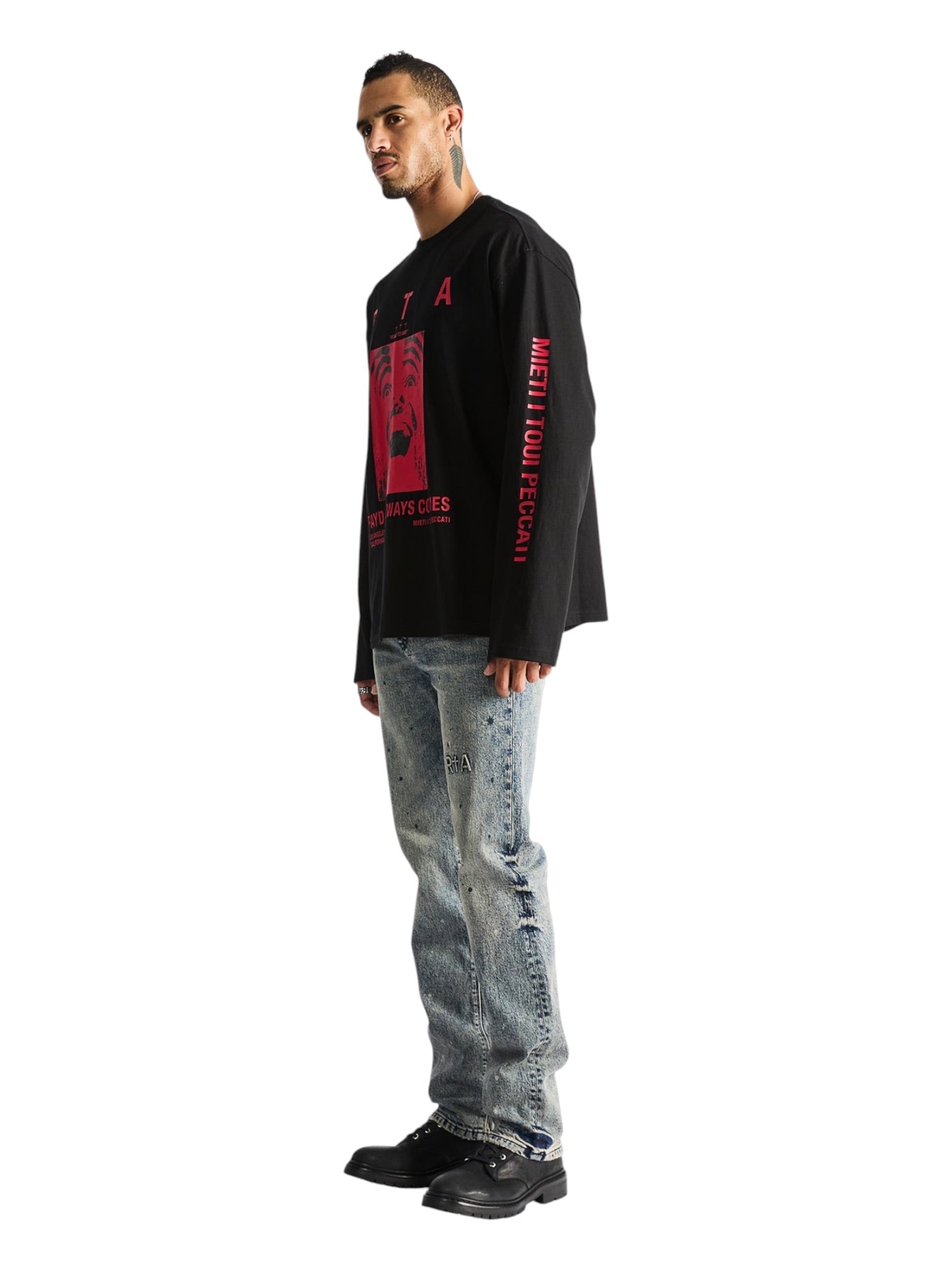 Probus Rta Marceau Oversized Ls Tee | Black Payday Rta Marceau Oversized Ls Tee | Black Payday BLACK