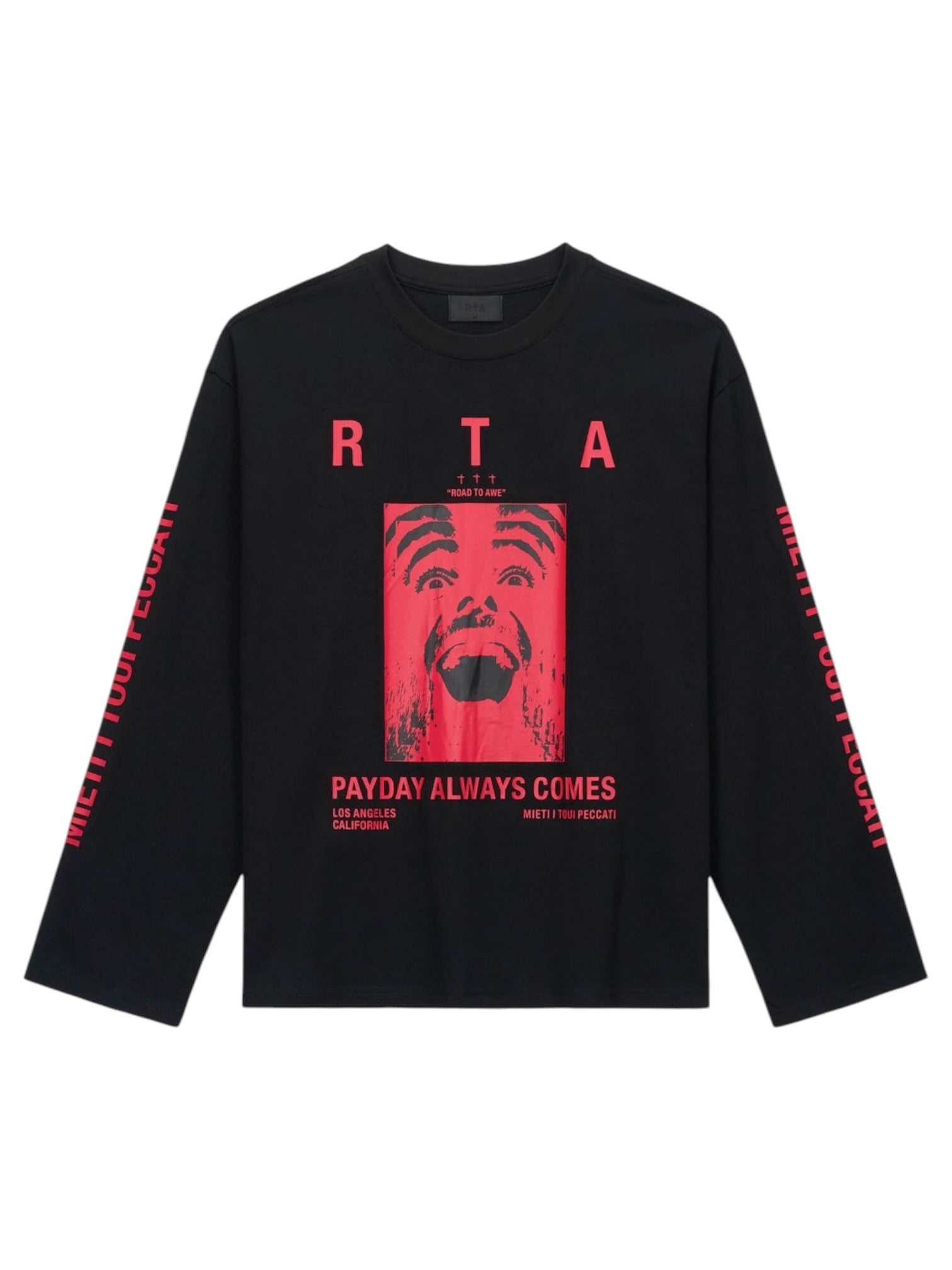 Rta Marceau Oversized Ls Tee | Black Payday