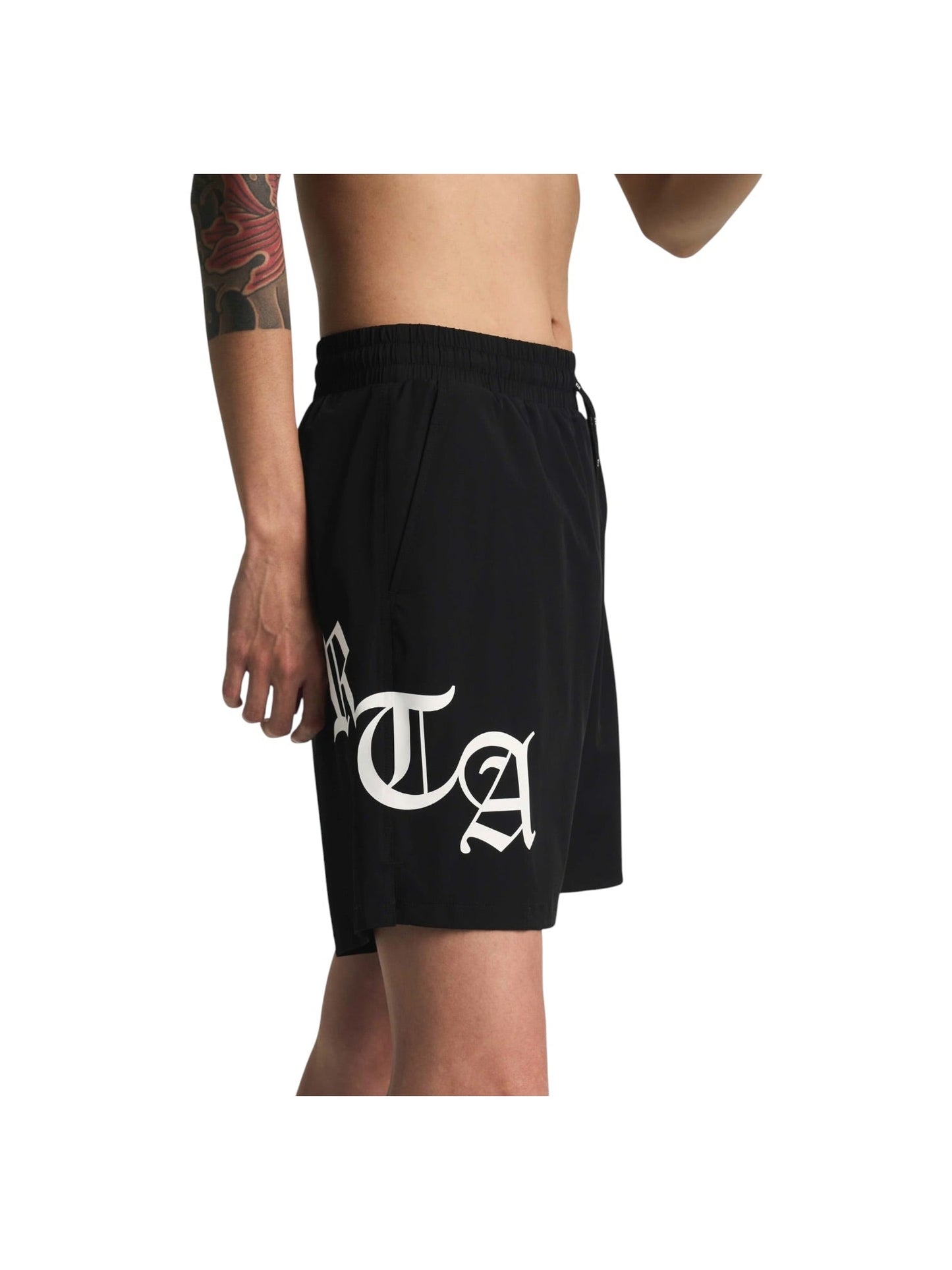Rta Mark Swim Short Black Old English RTA