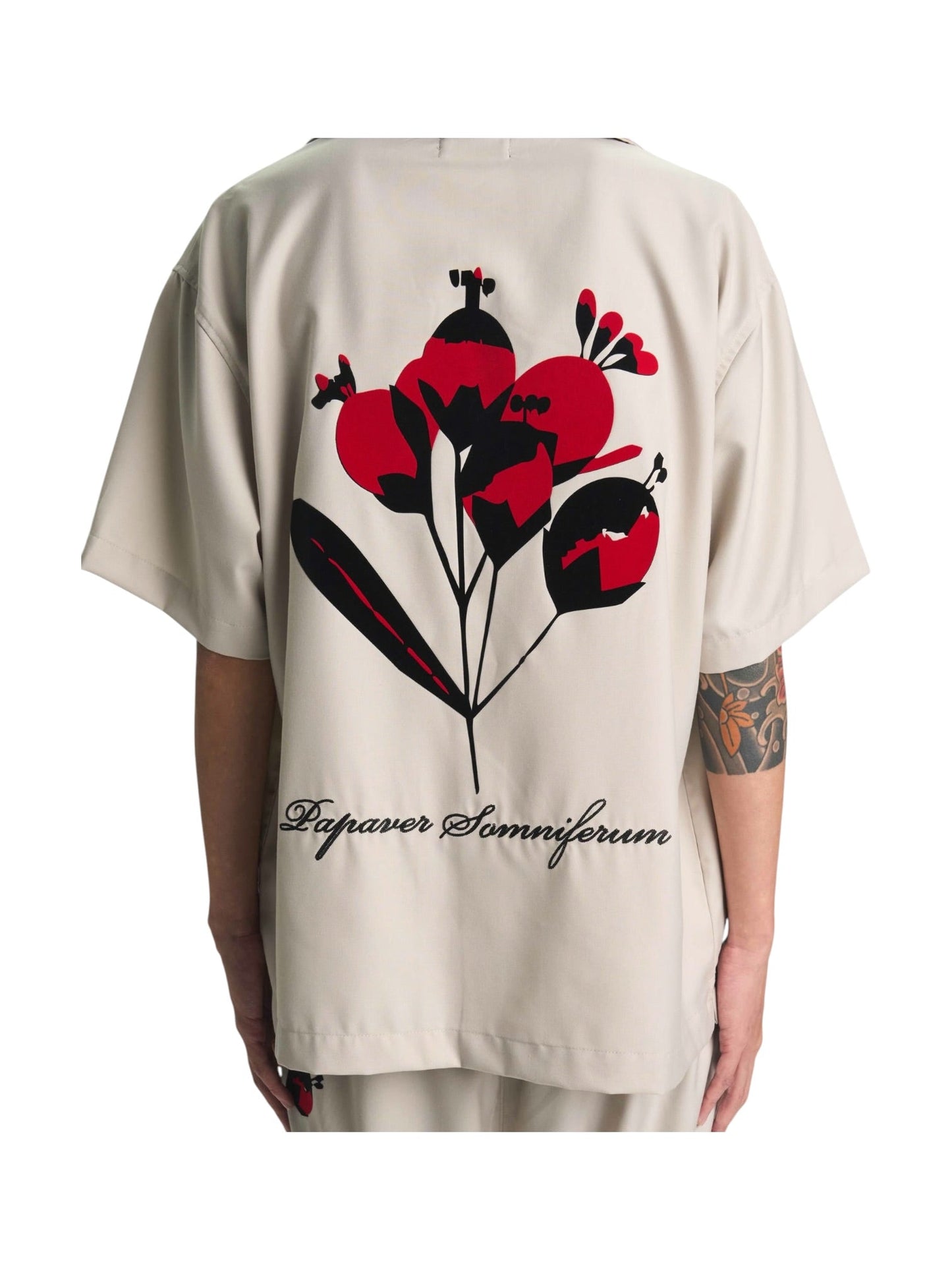 Rta Nathan Oversized Shirt Beige Poppy