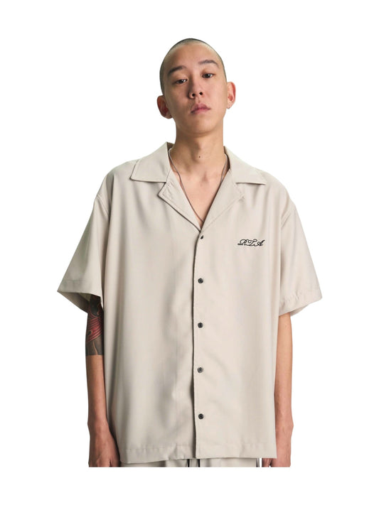Rta Nathan Oversized Shirt Beige Poppy