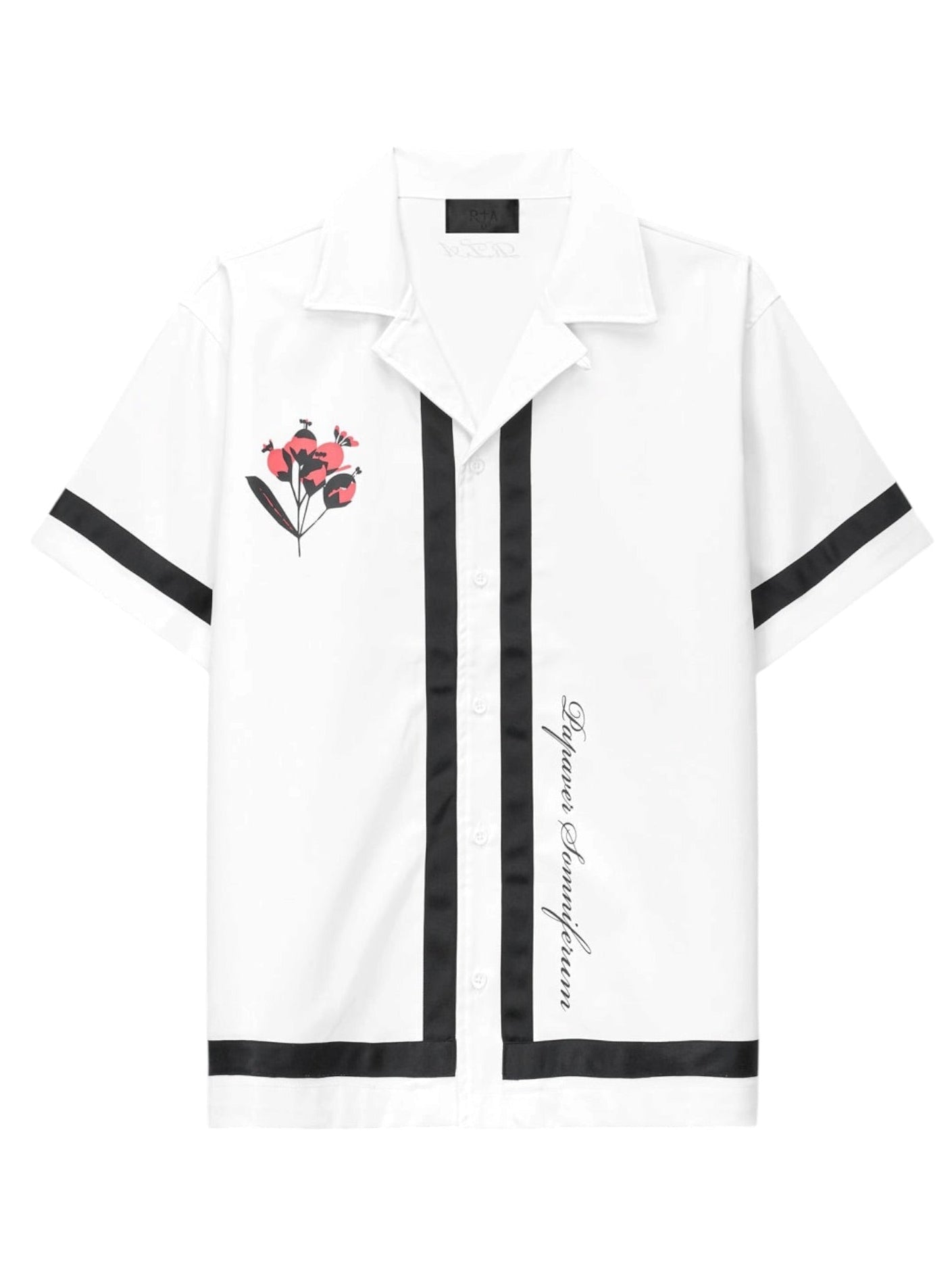 Rta Nathan Oversized Shirt White Poppy