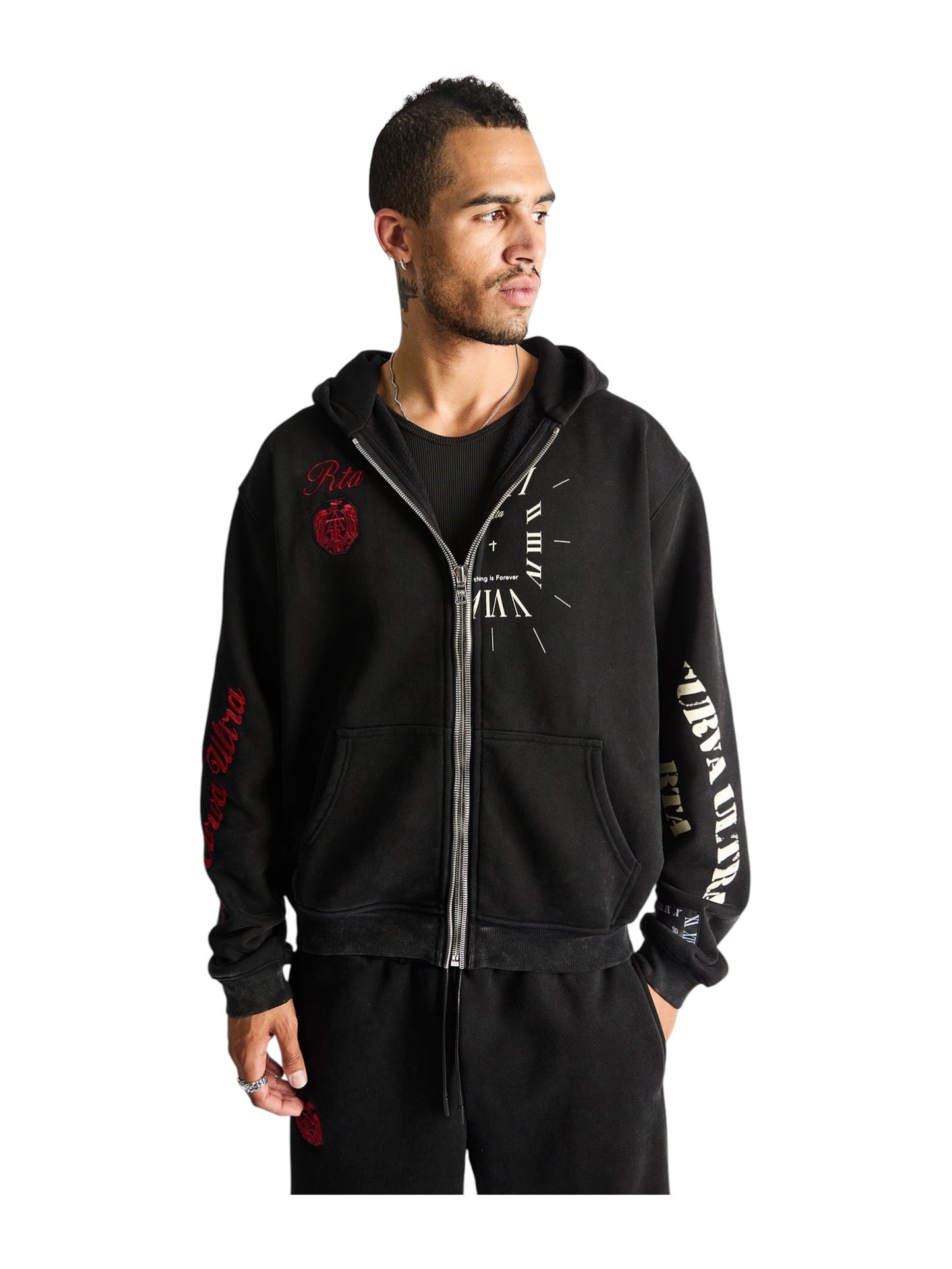 Probus Rta Riko Half Half Zip Up | Vintage Black Combo Rta Riko Half Half Zip Up | Vintage Black Combo BLACK