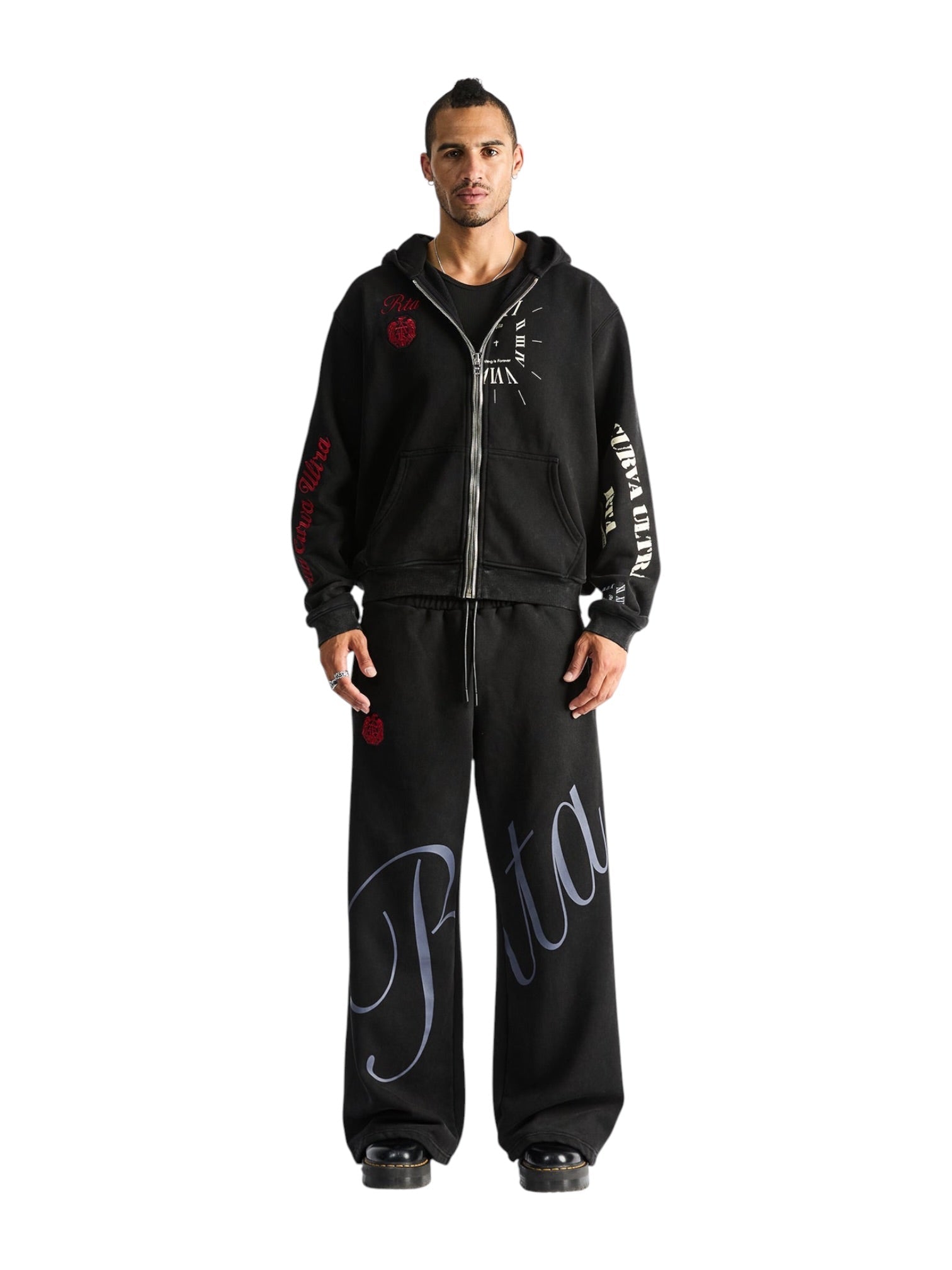 Probus Rta Riko Half Half Zip Up | Vintage Black Combo Rta Riko Half Half Zip Up | Vintage Black Combo BLACK