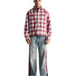Probus Rta Rynor Cropped Button Up Shirt | Red Plaid Rta Rynor Cropped Button Up Shirt | Red Plaid RED