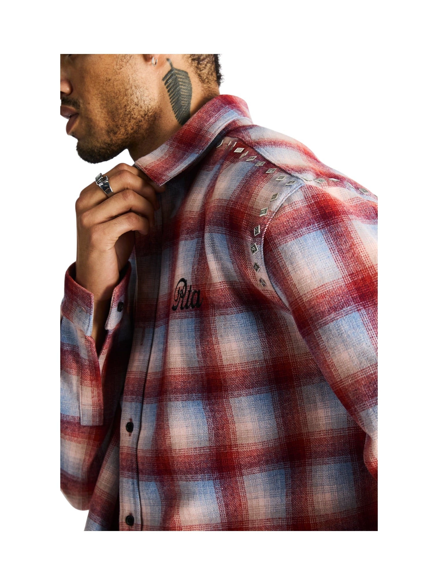 Probus Rta Rynor Cropped Button Up Shirt | Red Plaid Rta Rynor Cropped Button Up Shirt | Red Plaid RED
