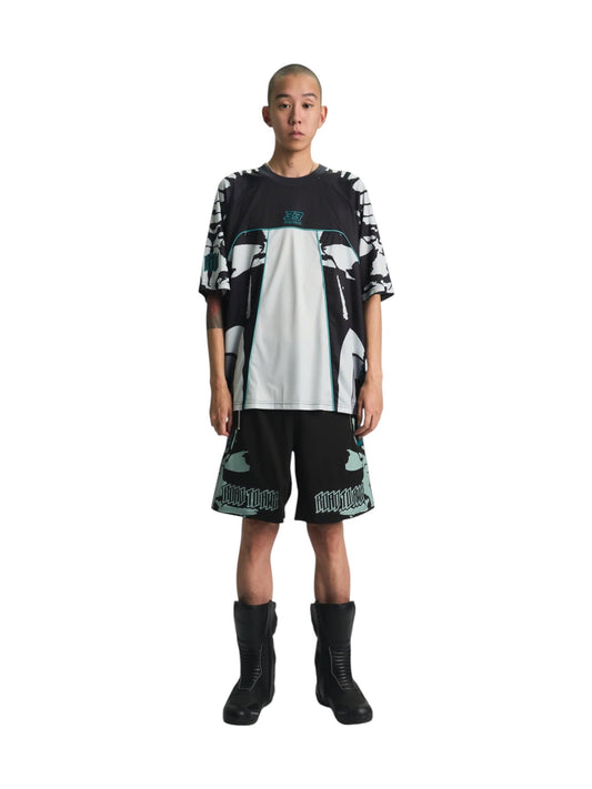 RTA Soren Bike Tee Black Light Teal Racing