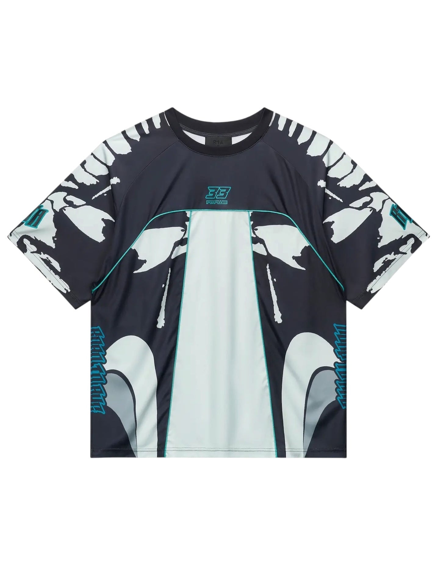 RTA Soren Bike Tee Black Light Teal Racing