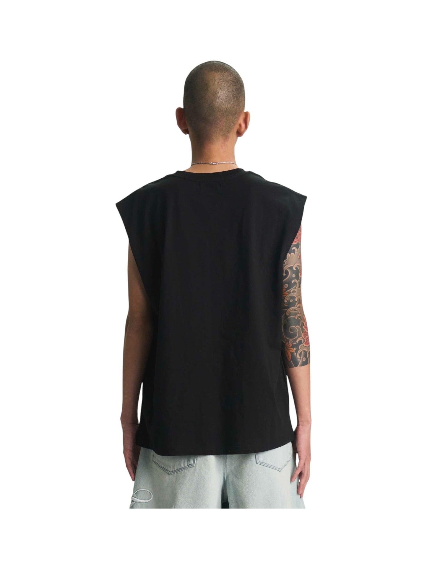 Rta Terry Muscle Tee Black Cursive