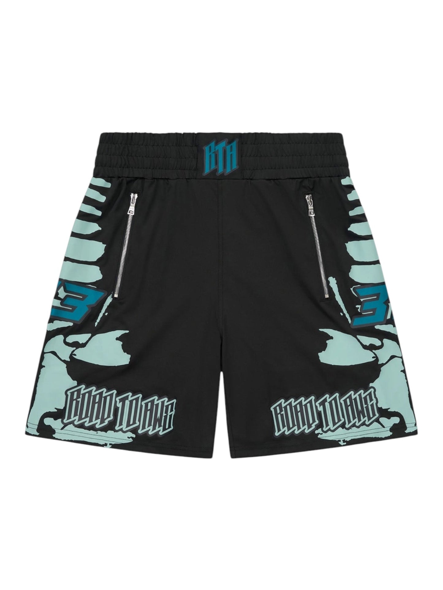 RTA Udo Boxing Short Black Light Teal Racing