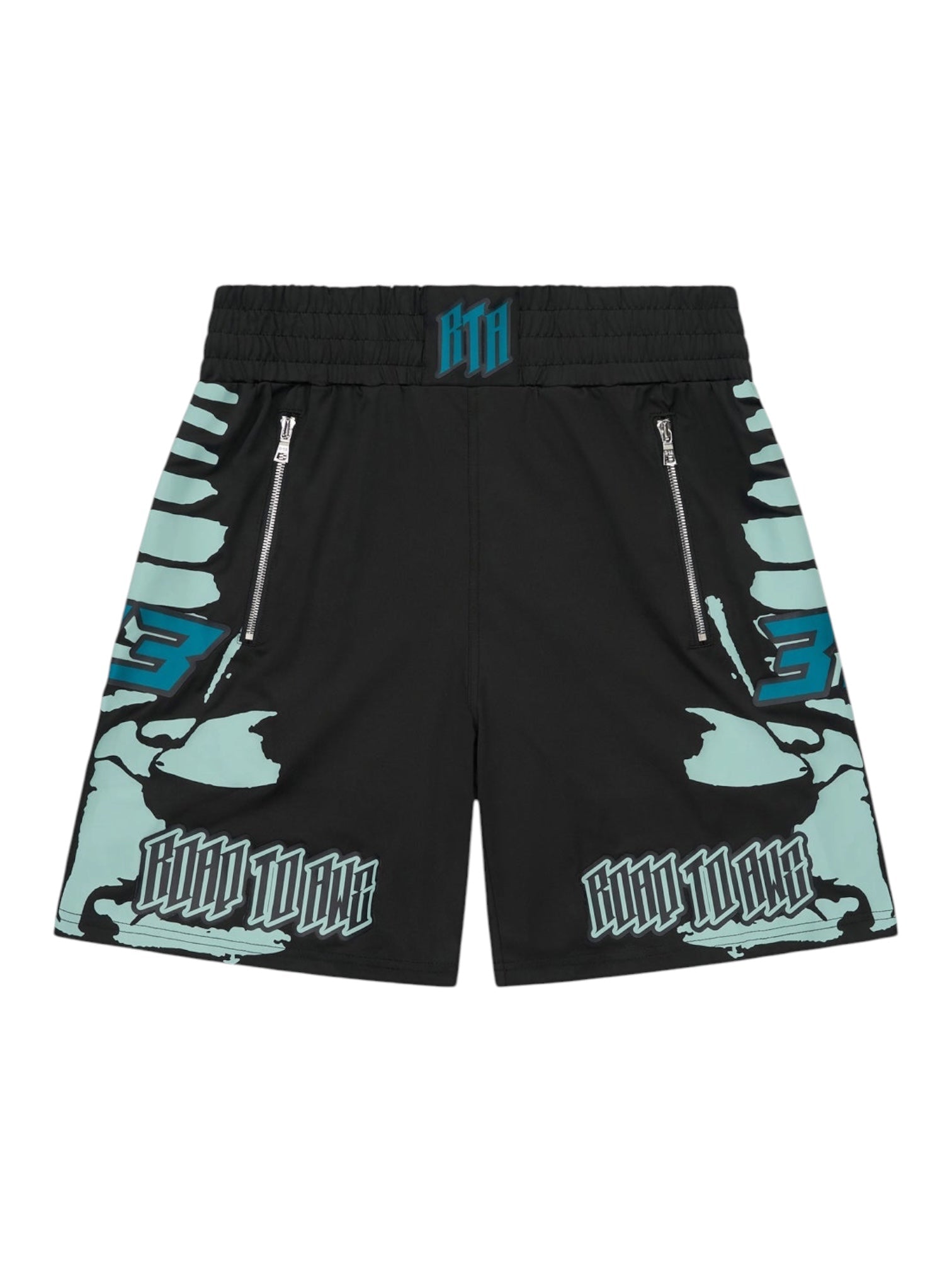 RTA Udo Boxing Short Black Light Teal Racing