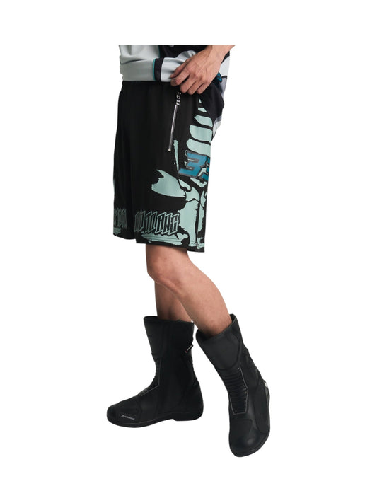 RTA Udo Boxing Short Black Light Teal Racing