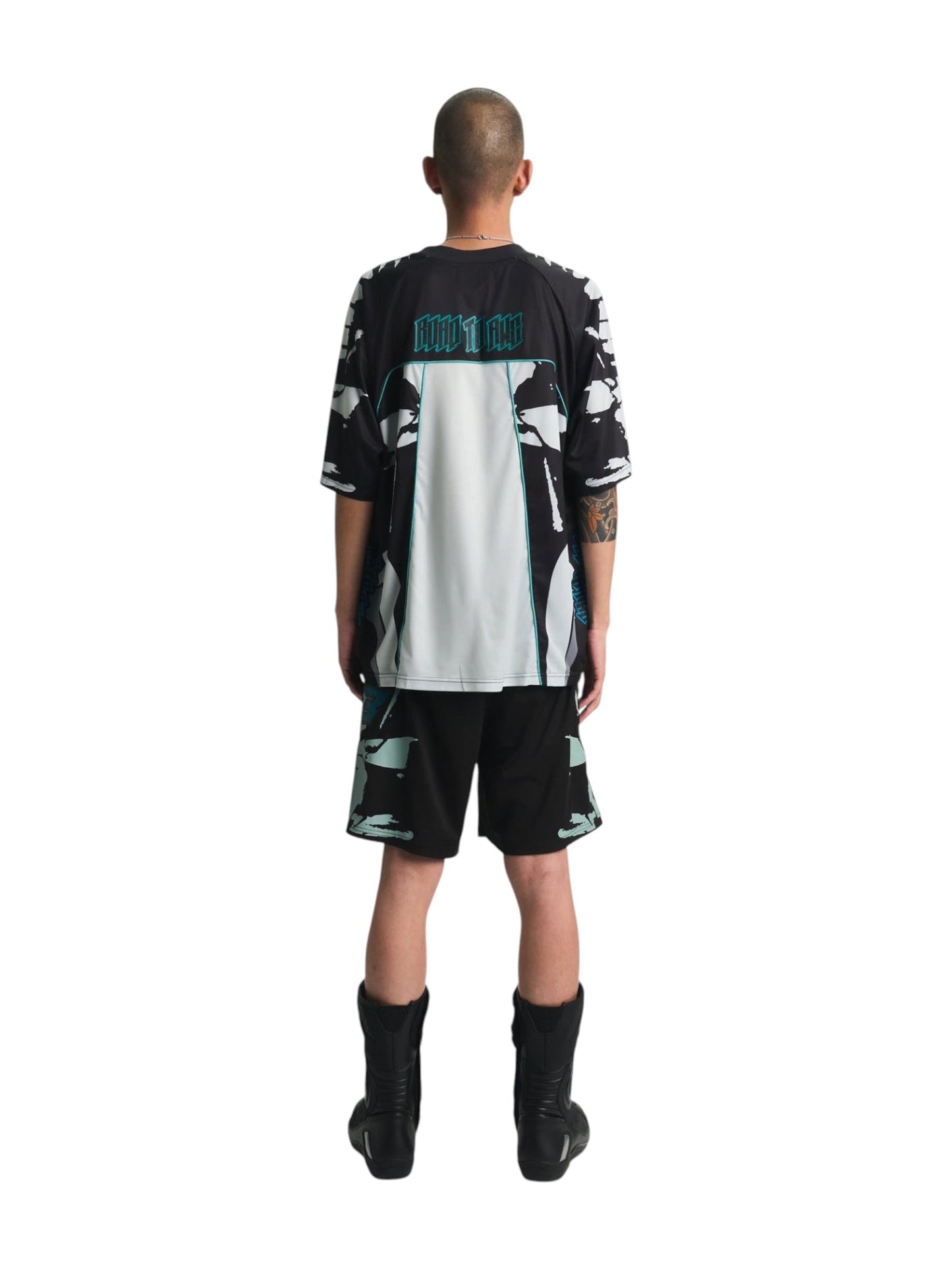 RTA Udo Boxing Short Black Light Teal Racing
