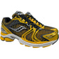 The SAUCONY Progrid Triumph 4 (S70704-16) Lemon Chrome are yellow and black athletic running shoes with white soles, mesh uppers, and the Saucony logo on the side, inspired by the classic Progrid Triumph 4 design.