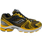 The SAUCONY Progrid Triumph 4 (S70704-16) Lemon Chrome is a yellow and black running shoe with a breathable mesh upper, silver accents, white sole, and enhanced Arch-lock support.