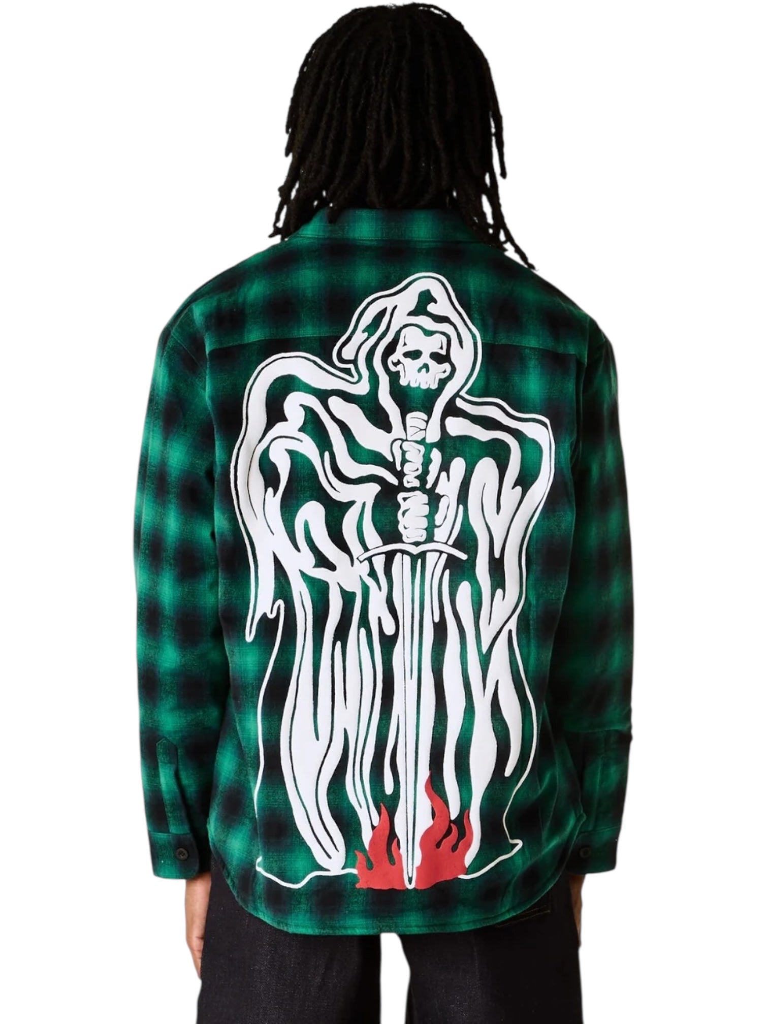 Reaper Sword Quilted Lined Flannel Grn
