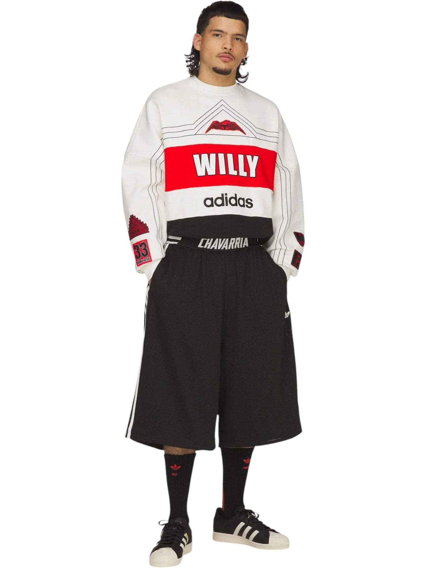 Willy Chavarria X Adidas KS6444 WC NY Ball Crew Owhite