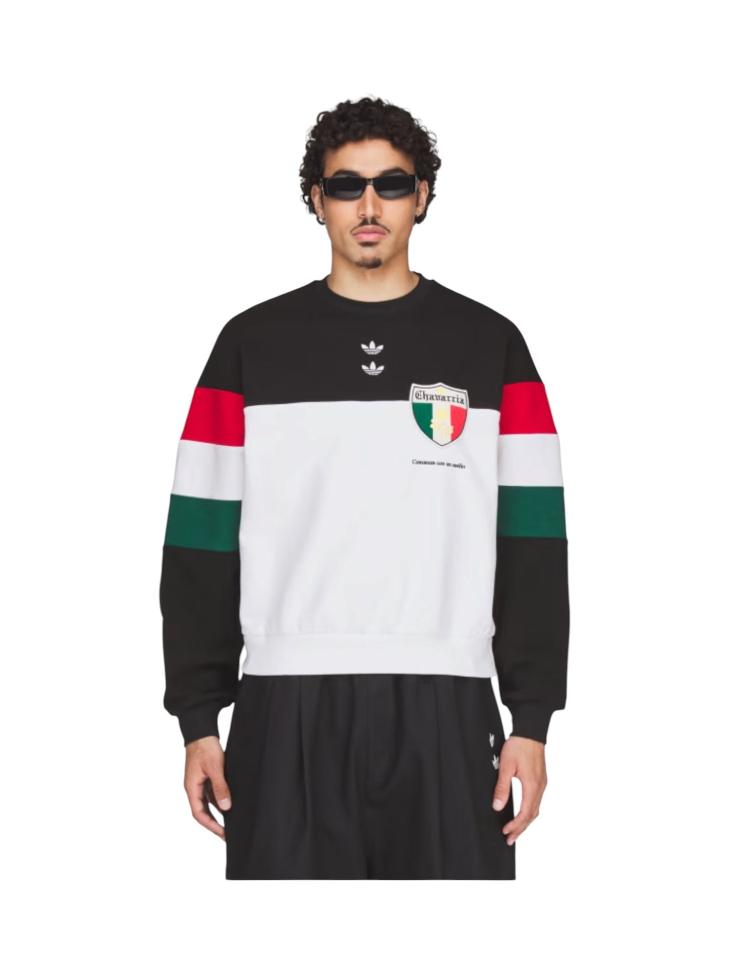 Willy Chavarria X Adidas KV1976 WC Crew  SWEATSH Black/White