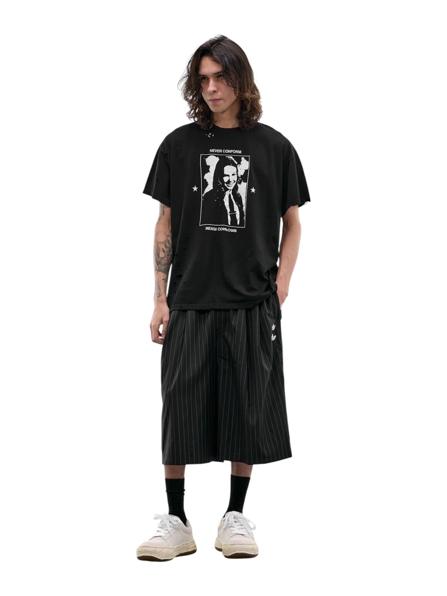 Willy Chavarria X Adidas KV2247  WC Pinst Short Black/White