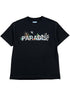 Stay stylish with the 3.PARADIS SS T-Shirt Paradis Blk, crafted from 100% cotton. This black tee features the word "PARADIS" on the front and is embellished with distinctive plant and animal silhouettes.