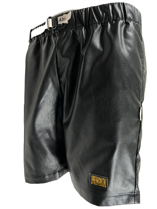 Probus ABC FAUX LEATHER WORK SHORTS ANTHRACITE BLK M