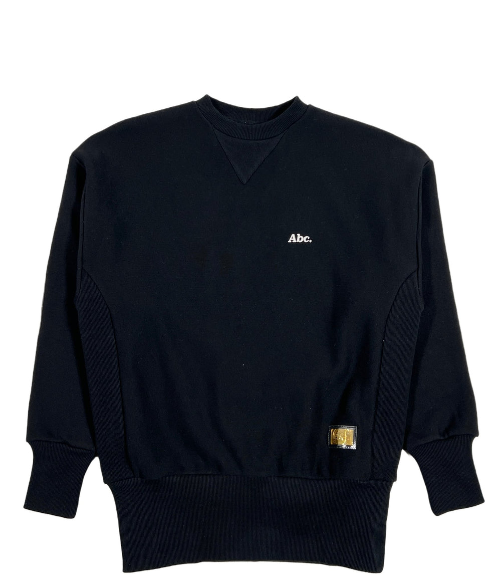 A black ADVISORY BOARD CRYSTALS TRI-TONE CREWNECK SWEAT ANTHRACITE BLK with a logo on it.