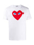 Probus COMMES DES GARCONS P1T086 PLAY T-SHIRT RED HEART WHITE COMMES DES GARCONS P1T086 PLAY T-SHIRT RED HEART WHITE M