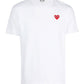 Probus COMMES DES GARCONS P1T108 PLAY T-SHIRT RED HEART WHITE COMMES DES GARCONS P1T108 PLAY T-SHIRT RED HEART WHITE S
