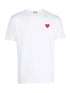 Probus COMMES DES GARCONS P1T108 PLAY T-SHIRT RED HEART WHITE COMMES DES GARCONS P1T108 PLAY T-SHIRT RED HEART WHITE S