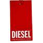 A DIESEL BMBX-MARIO-34 SHORT RED brand tag with the slogan "for successful living" written on it, featured on men's swimming shorts.