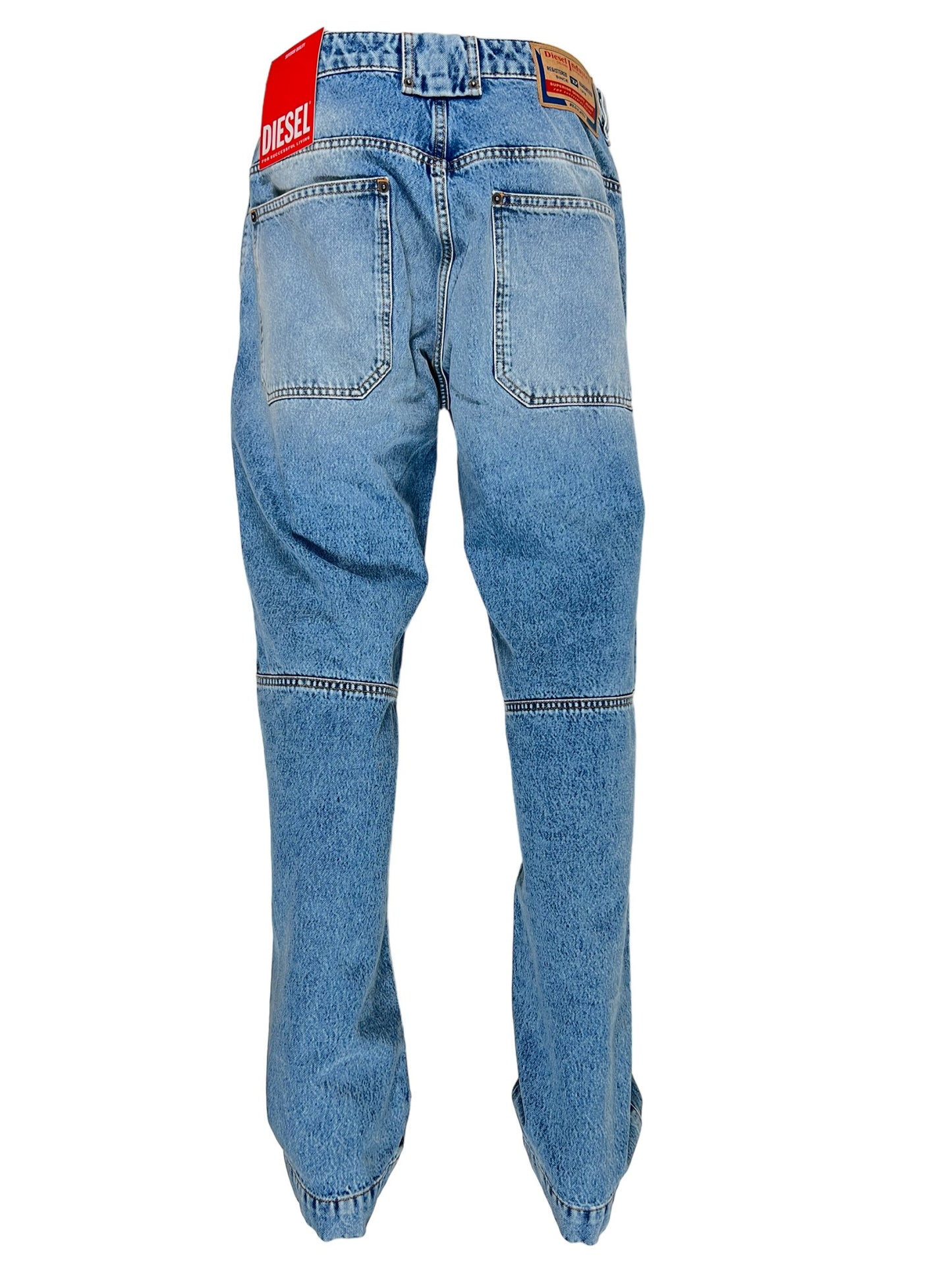 DIESEL brand DIESEL D-P-5-D-S JEANS GHAW isolated on a white background.