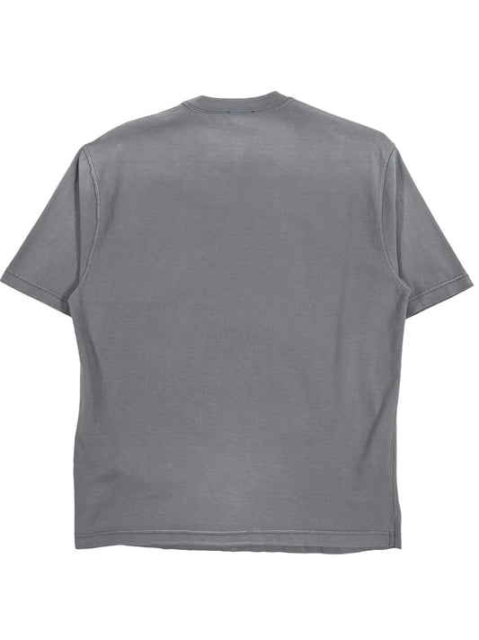 The back view of a grey cotton DIESEL T-WASH-N T-SHIRT GREEN.