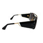 A pair of DITA SOULINER-TWO DTS136-64-03 sunglasses in matte black and gold on a white background, crafted in Japan.