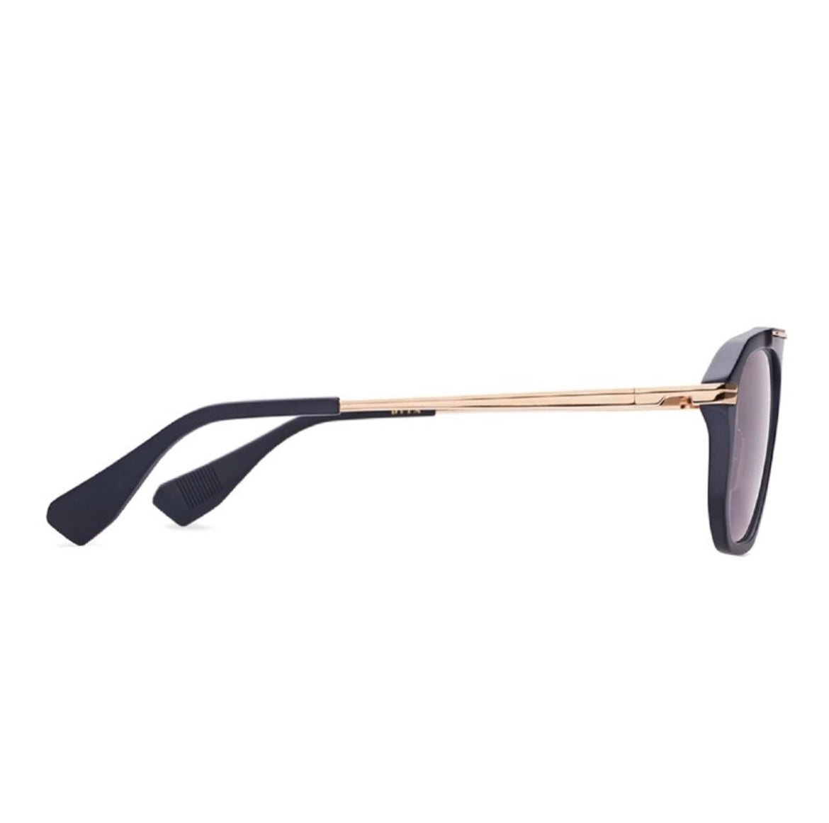 A pair of DITA TERRACRAFT DTS416-A-01 sunglasses with a gold frame and black lenses.