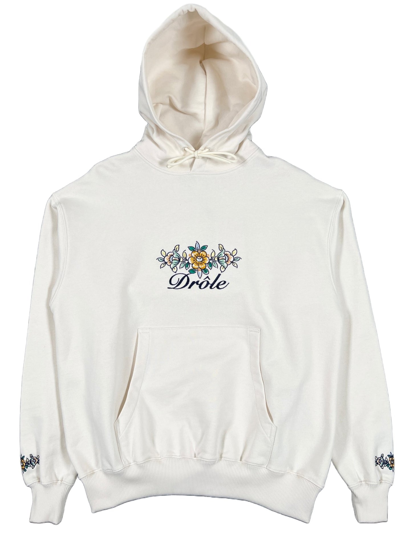 Embroidered White Crown Sandy Hoodie