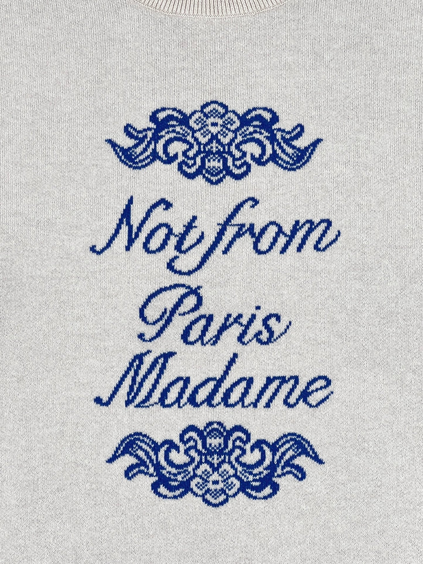 Not from Paris, madame DRÔLE DE MONSIEUR double face sweatshirt.