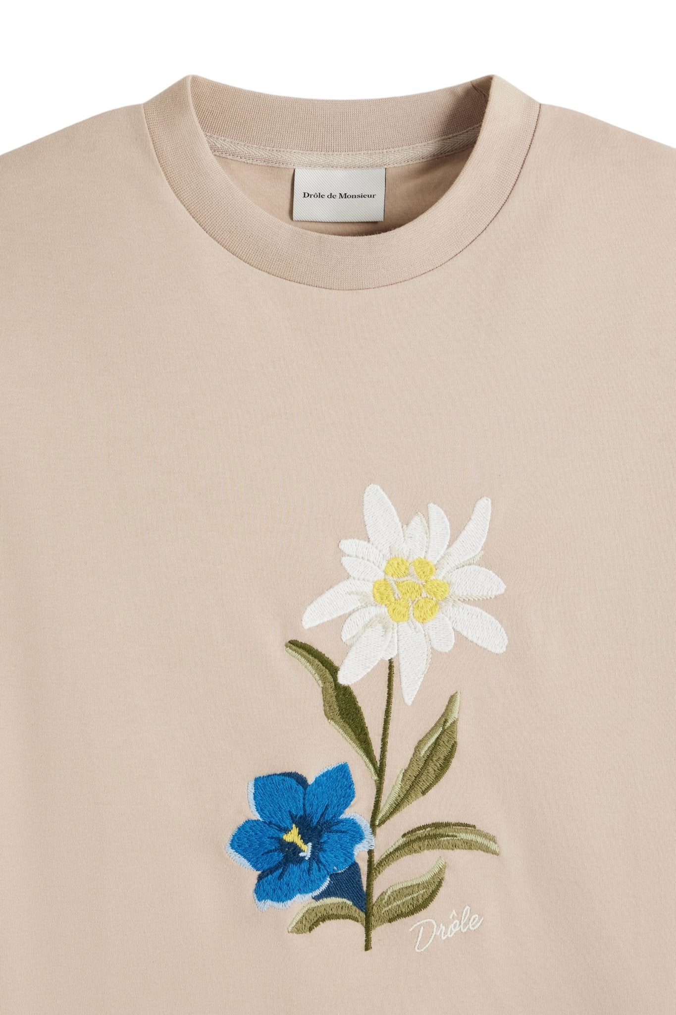 DROLE DE MONSIEUR T SHIRT C TS174 CO002 NBG LE FLEURS BEIGE