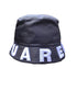 The Dsquared2 Ham0031 hat features a black embroidered bucket design with bold white letters "UARE," showcasing DSQUARED2&
